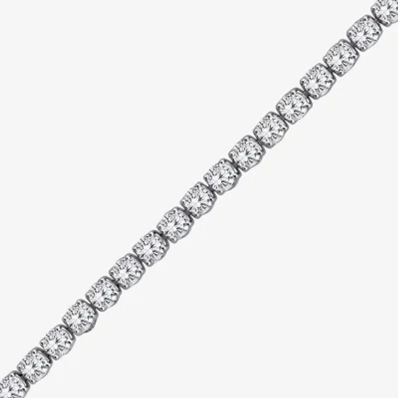 (F, Si2) Womens 6 3/8 Ct. T.W. Lab Grown White Diamond 14K Gold Round 7.5 Inch Tennis Bracelet