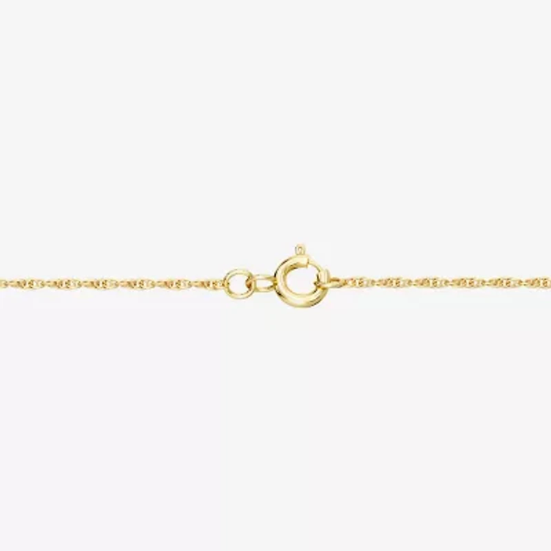 Yes, Please! Womens Lab Created White Sapphire 14K Gold Over Silver 18 Inch Pendant Necklace