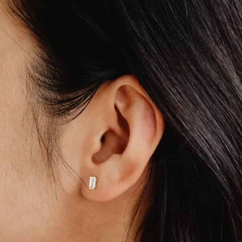 Yes, Please! Womens Lab Created White Sapphire Sterling Silver 3 Pair Jewelry Set