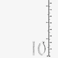 Yes, Please! Womens Lab Created White Sapphire Sterling Silver Round 3 Pair Earring Set