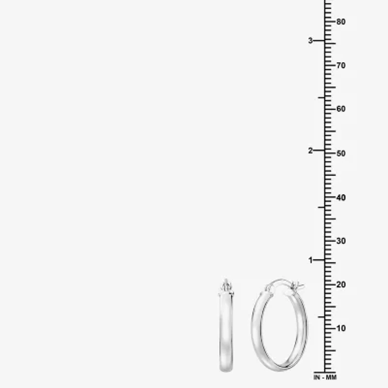 Yes, Please! Womens Lab Created White Sapphire Sterling Silver Round 3 Pair Earring Set