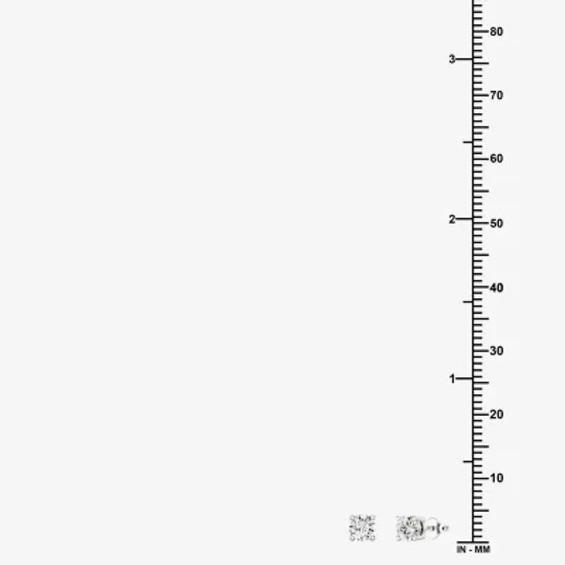 Yes, Please! Womens Lab Created White Sapphire Sterling Silver Round 3 Pair Earring Set