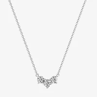 "Yes, Please! (Si1-Si2, G) Womens 1/4 CT. T.W. Lab Grown White Diamond Sterling Silver Round 18 Inch Pendant Necklace
