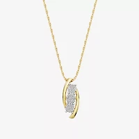 Yes, Please!, (G/Si1-Si2) Womens 1/4 CT. T.W. Lab Grown White Diamond 14K Gold Over Silver 18 Inch Pendant Necklace