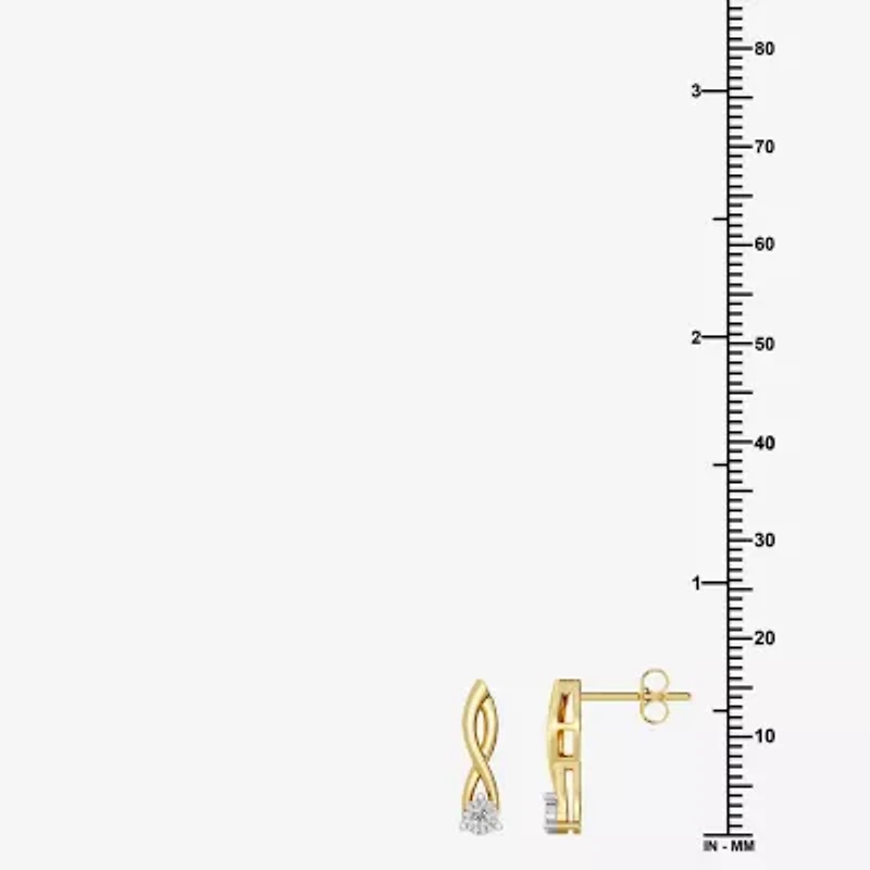 Yes, Please!, (G,I2) Womens 1/10 CT. T.W. Lab Grown White Diamond 14K Gold Over Silver 2-pc. Jewelry Set