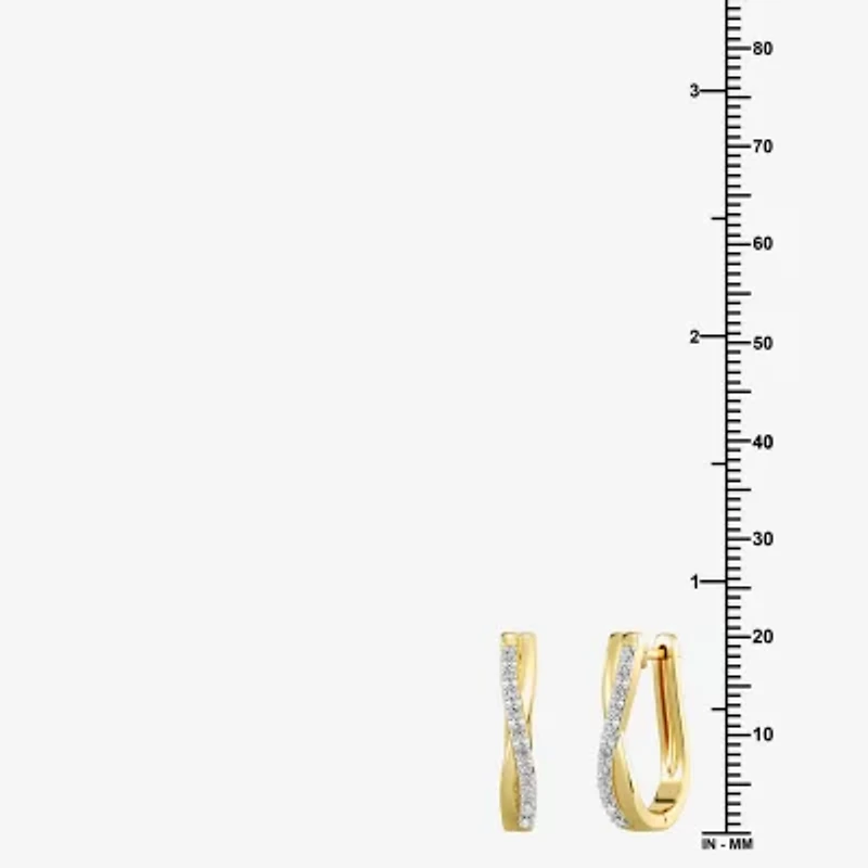 Yes, Please!, (G/I2) Womens 1/10 CT. T.W. Lab Grown White Diamond 14K Gold Over Silver 2 Pair Earring Set
