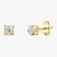 Yes, Please!, (G/I2) Womens 1/10 CT. T.W. Lab Grown White Diamond 14K Gold Over Silver 2 Pair Earring Set