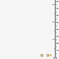 Yes, Please!, (G,I2) Womens 1/10 CT. T.W. Lab Grown White Diamond 14K Gold Over Silver Round 2 Pair Earring Set