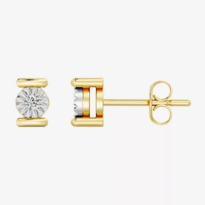 Yes, Please!, (G/I2) Womens 1/10 CT. T.W. Lab Grown White Diamond 14K Gold Over Silver 2-pc. Jewelry Set