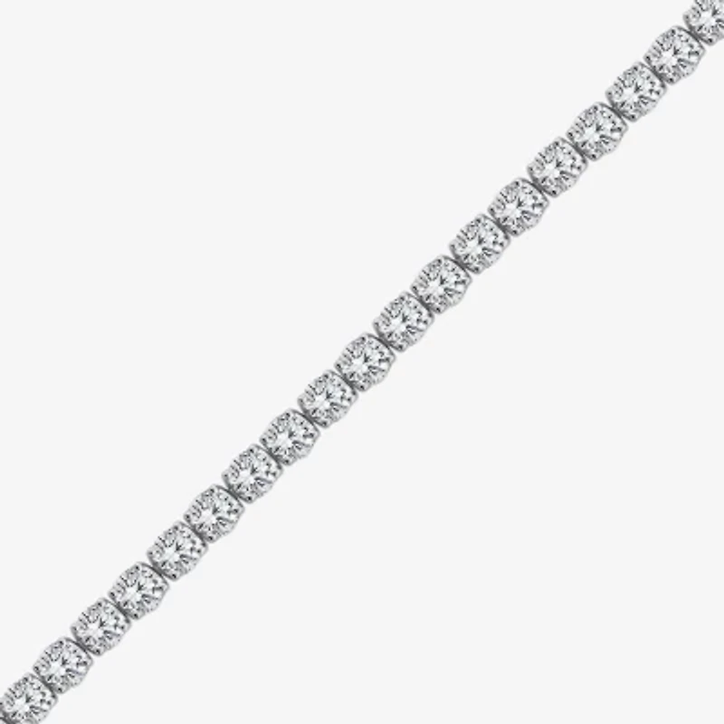 (F, Si2) Womens 5 1/3 Ct. T.W. Lab Grown White Diamond Sterling Silver Round 7.25 Inch Tennis Bracelet