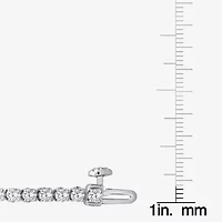 (F, Si2) Womens 3 3/8 Ct. T.W. Lab Grown White Diamond Sterling Silver 8 Inch Tennis Bracelet