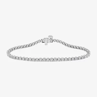 (F,Si2) Womens 2 3/4 CT. T.W. Lab Grown White Diamond Sterling Silver 6 1/2 Inch Tennis Bracelet