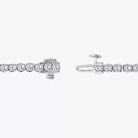 (F,Si2) Womens 3 1/2 CT. T.W Lab Grown White Diamond Sterling Silver 6 1/2 Inch Tennis Bracelet