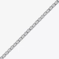 (F,Si2) Womens 4 1/10 Ct. T.W. Lab Grown White Diamond Sterling Silver 7.25 Inch Tennis Bracelet