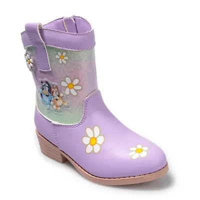 Ground Up Toddler Girls Bluey Flat Heel Cowboy Boots