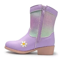 Ground Up Toddler Girls Bluey Flat Heel Cowboy Boots