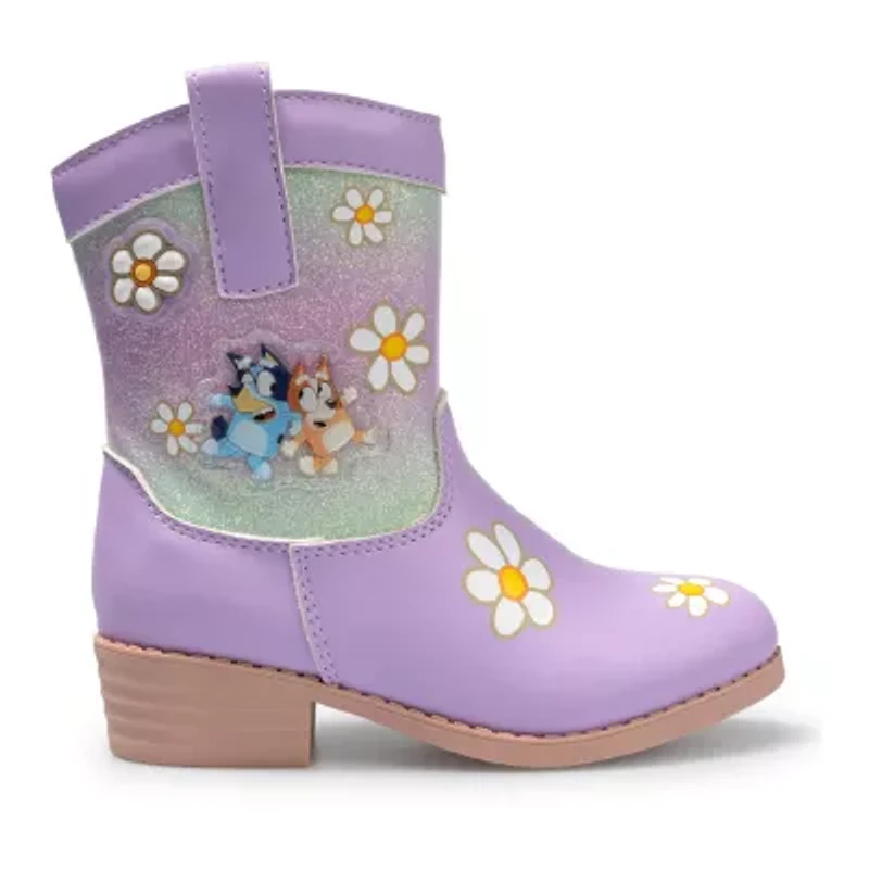 Ground Up Toddler Girls Bluey Flat Heel Cowboy Boots