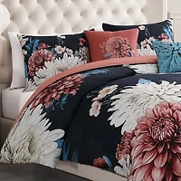 Bebejan Navy Mums 5-pc. Midweight Reversible Comforter Set