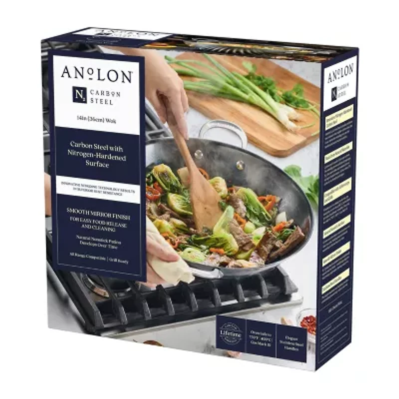 Anolon Nitride Carbon Steel 14" Wok