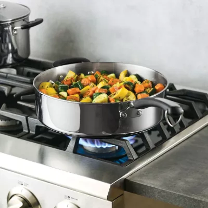 Farberware Stainless Steel 6-qt. Covered Saute Pan