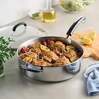 Farberware Stainless Steel 6-qt. Covered Saute Pan