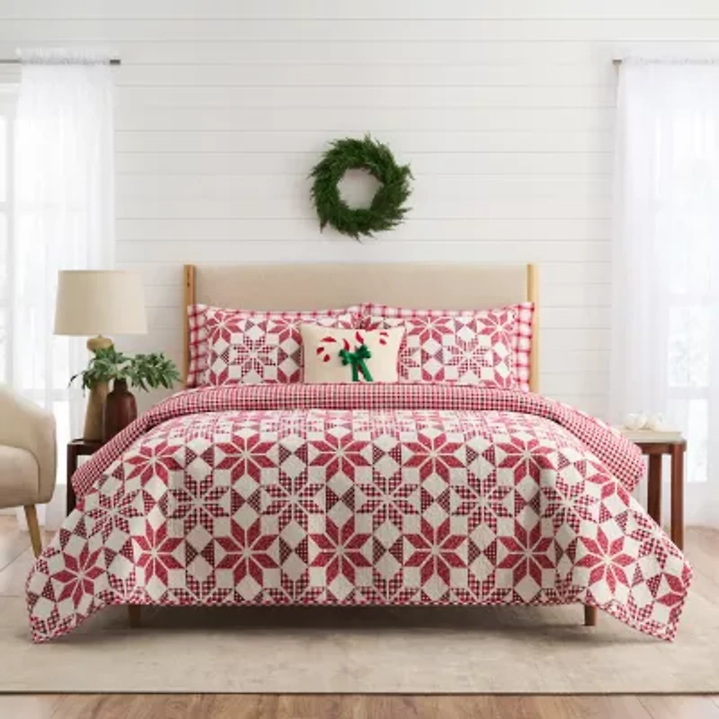 Martha Stewart Holiday Star 3-pc. Quilt Set
