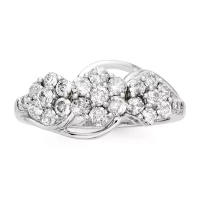 Diamond Blossom 1 CT.T.W. Natural 3-blossom Ring