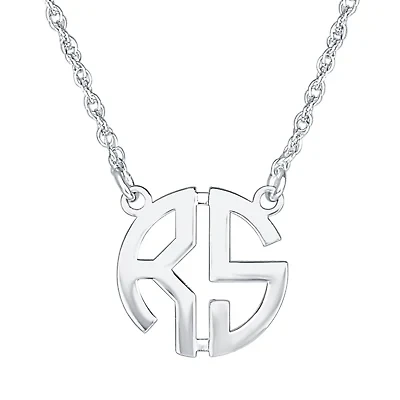 Personalized 15mm Block Monogram Necklace