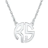 Personalized 15mm Block Monogram Necklace