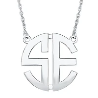 Personalized 25mm Block Monogram Necklace