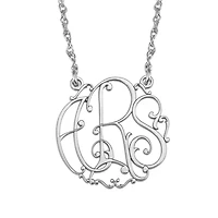 Personalized 20mm Ivy Monogram Initials Pendant Necklace
