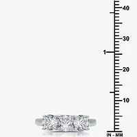 Love Lives Forever Womens 2 CT. T.W. Natural White Diamond 10K Gold Round 3-Stone Engagement Ring