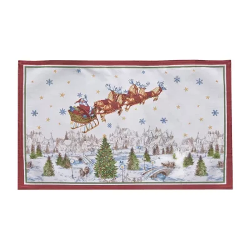 Elrene Home Fashions Santa's Snowy Sleighride Set 4-pc. Placemat