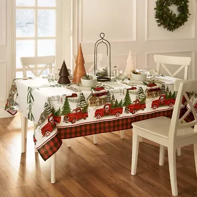 Elrene Home Fashions Vintage Christmas Tablecloth