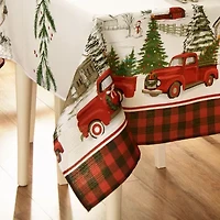 Elrene Home Fashions Vintage Christmas Tablecloth