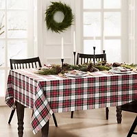 Elrene Home Fashions Christmas Plaid Tablecloth