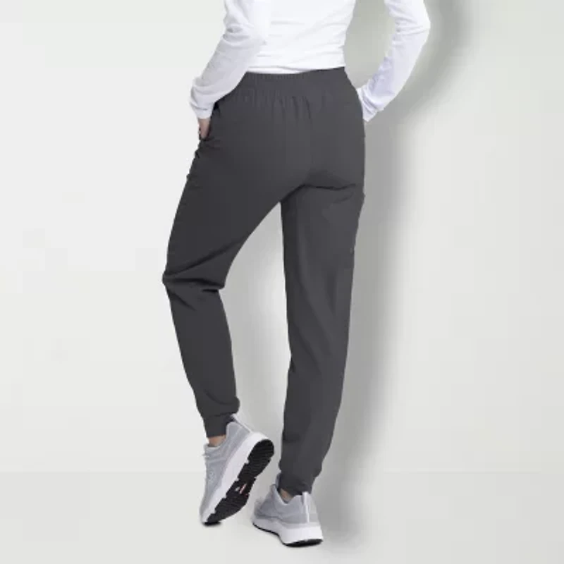 Skechers Skp552 Theory 4-Pocket Mid-Rise Jogger Womens Petite Stretch Fabric Moisture Wicking Scrub Pant