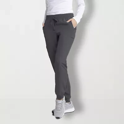 Skechers Skp552 Theory 4-Pocket Mid-Rise Jogger Womens Petite Stretch Fabric Moisture Wicking Scrub Pant