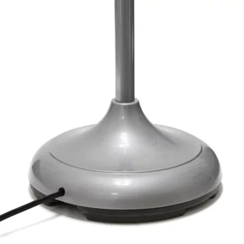 All the Rages Simple Designs Silver 5 Light Adjustable Gooseneck Floor Lamp