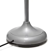 All the Rages Simple Designs Silver 5 Light Adjustable Gooseneck Floor Lamp