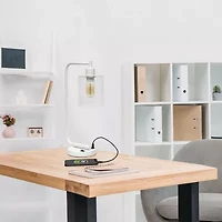 All the Rages Lalia Home Usb Port With Modern Glass Shade Desk Lamp