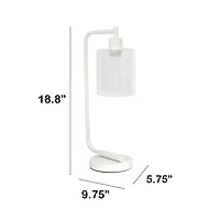 All the Rages Lalia Home Glass Shade Modern Desk Lamp