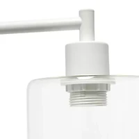 All the Rages Lalia Home Glass Shade Modern Desk Lamp