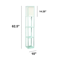 All the Rages Lalia Home Column Shelf Floor Lamp