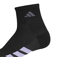 adidas All Day Training Womens Multi-Pack 3 Pair Quarter Ankle Socks