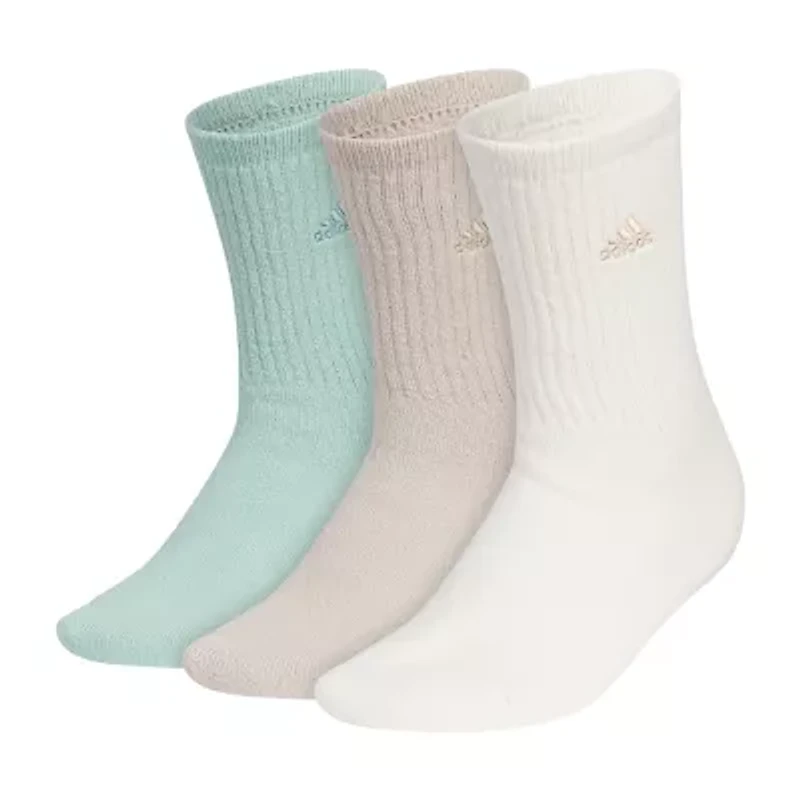 adidas Cozy Comfort Cushion Womens 3 Pair Crew Socks