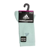 adidas Cozy Comfort Cushion Womens 3 Pair Crew Socks