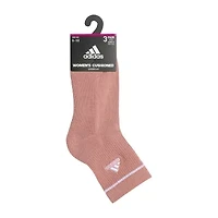 adidas Cushion Sport Womens Multi-Pack 3 Pair Quarter Ankle Socks