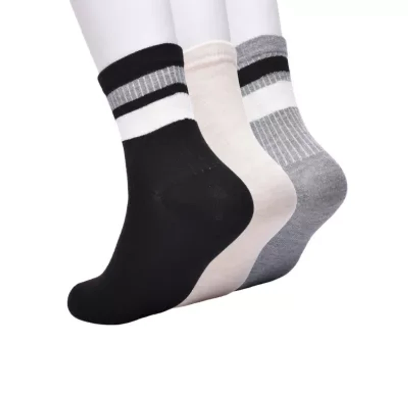 Frye and Co. Rib Shortie Womens 3 Pair Crew Socks