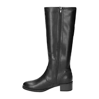 Easy Street Womens Tucker Plus Extra Wide Calf Stacked Heel Riding Boots